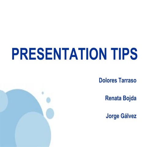 tips for presentations