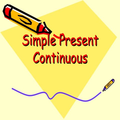 The present continuous tense