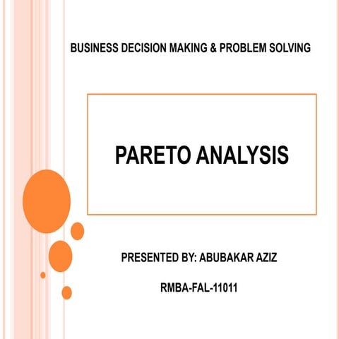 Pareto Analysis