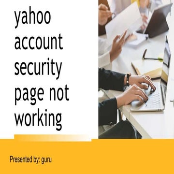 yahoo account security page not working