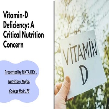 Vitamin-D deficiency: A critical Nutritional Concern | PDF