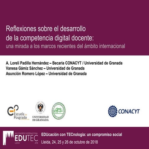 Reflexiones sobre el desarrollo de la competencia digital docente