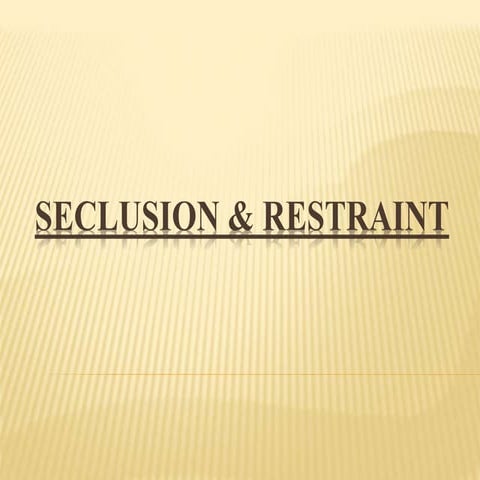 Seclusion And Restraint. Created by Ana Maramadaumasu.