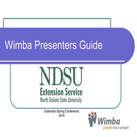 Wimba Classroom Training for Presenters