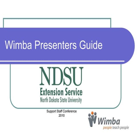 Wimba Classroom for Presenters