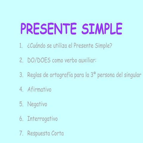Presente simple