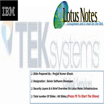 Sample work which i prepared to take ahead the Lotus Notes Capabilities to th...