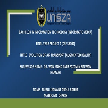 Evolution of air transport (augmented reality)