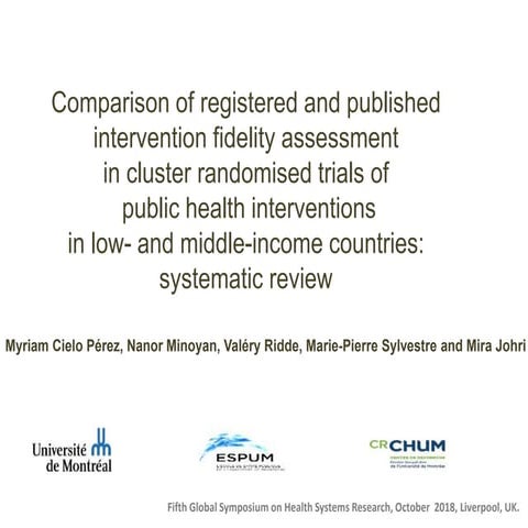 Comparison of registered and published intervention fidelity assessment in cl...