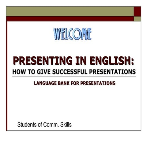 Presenting in english