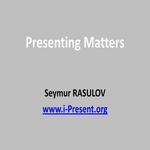 Presenting matters