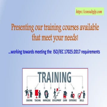 Presenting our training courses