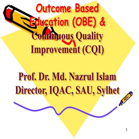 Outcome Based  Education and Continuous Quality Improvement in HEIs