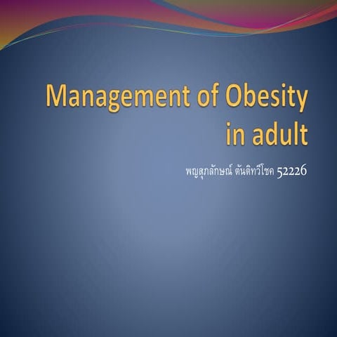 European Guidelines For Obesity Management In Adults. – QUVLKC