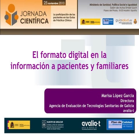 El formato digital en la información a pacientes y familiares