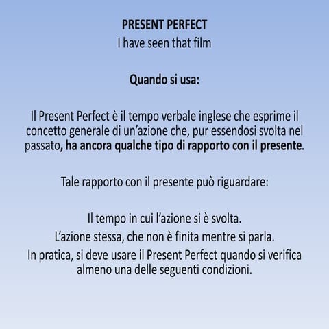 Present perfect