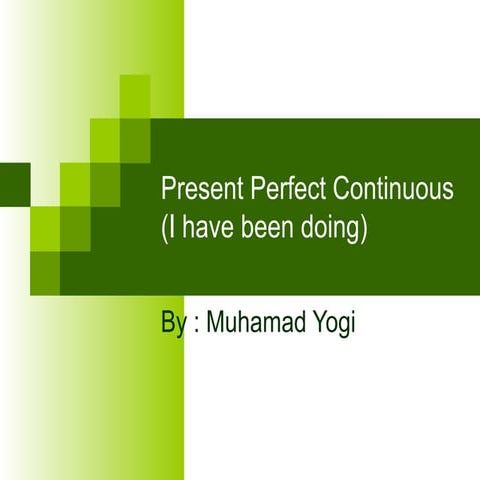 Present Perfect Continuous