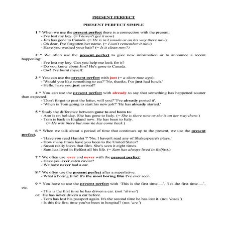 Presentperfect grammar