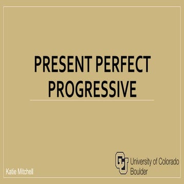 Present Perfect Progressive 