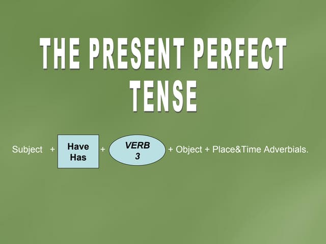 Present perfect tense