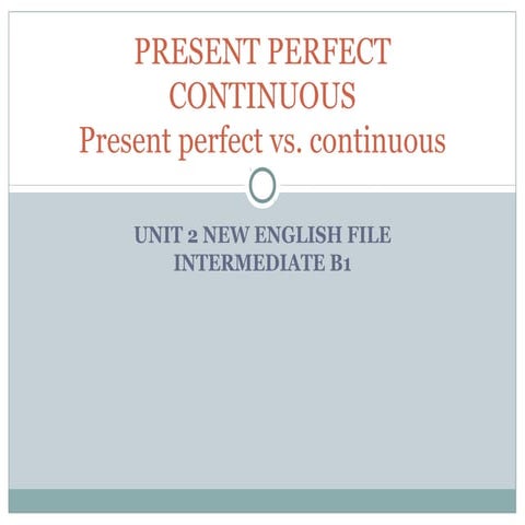 Present perfect vs present perfect continuous