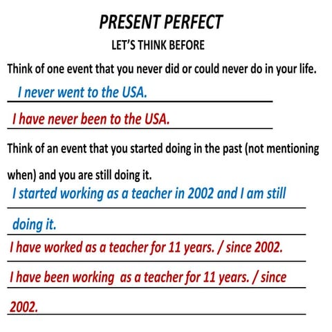 Present perfect well explained (in english)