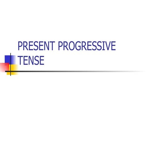 Present Progressive Presentation