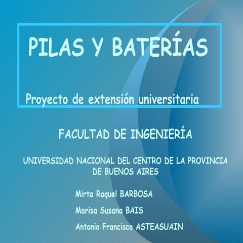 Presentacion proyecto pilas