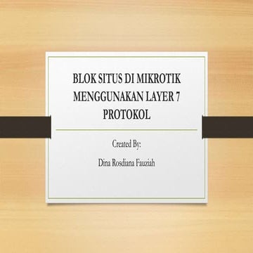 Blok Situs di Mikrotik Menggunakan Layer 7 Protokol