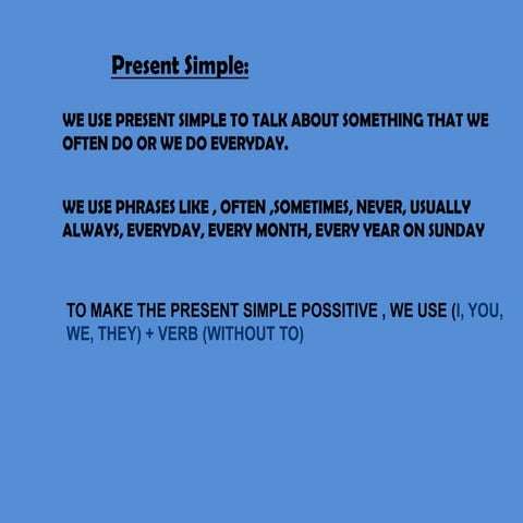 Present simple