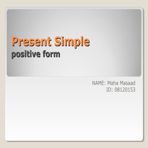 Present simple