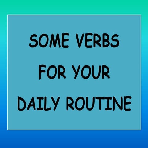 Present simple my daily routine | PPTX
