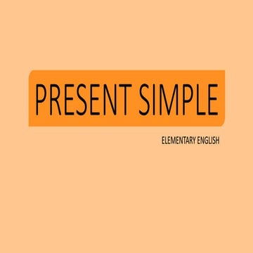 Present simple