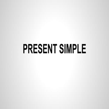 Present simple