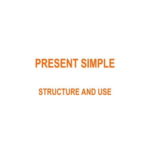Present simple en inglés, estructura gramatical