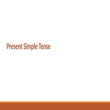 Mastering the Present Simple Tense: Usage, Rules, and Examples | PPTX
