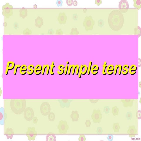Present simple 1
