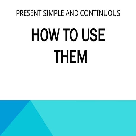 PRESENT SIMPLE AND CONTINUOUS exercises with images.ppt