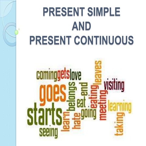 Present simple and present continuous