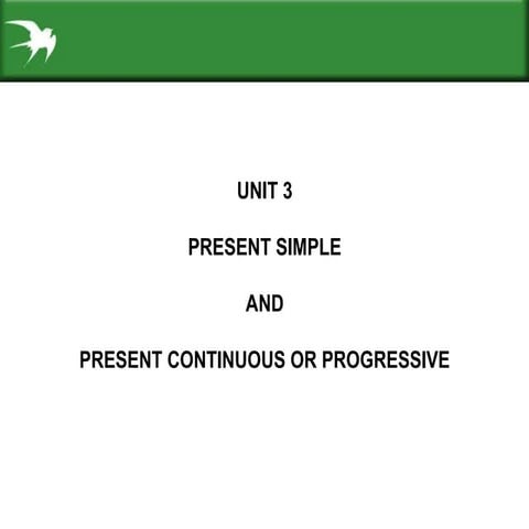 Present simple and present continuous