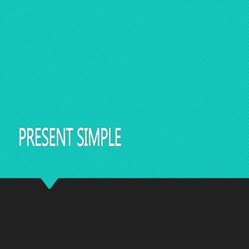 Present simple explanation