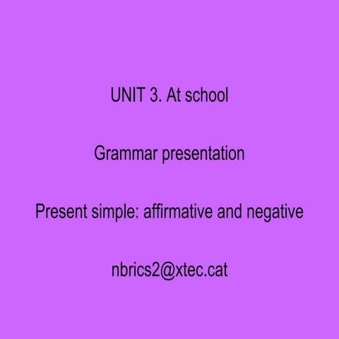 Present simple presentation