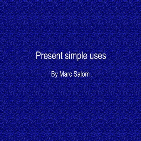 Present simple tutorial