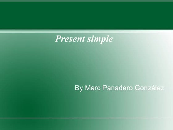 Present simple tutorial | ODP