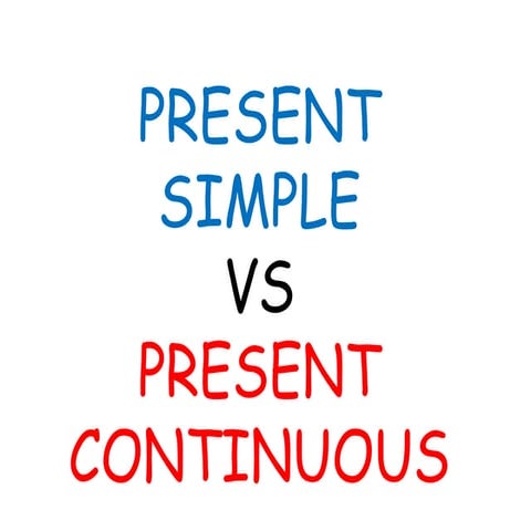 Present simple vs. present continuous