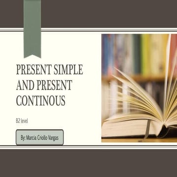 Present simple vs present continous