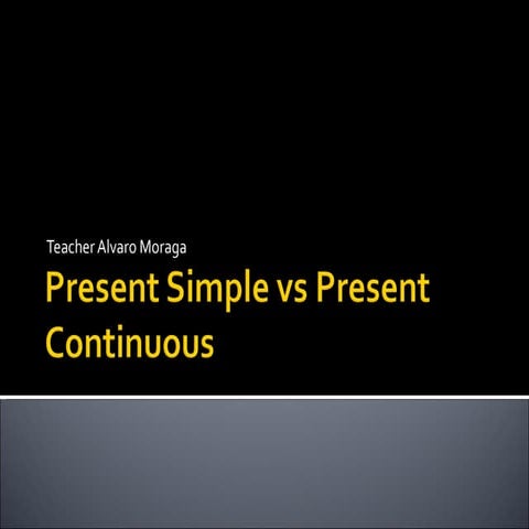 Present simple vs present continuous