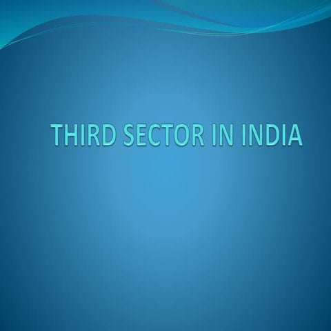 Present status of third sector in india