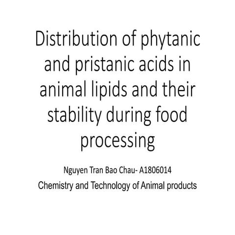 Quantification of phytanic and pristanic acids in dairy products