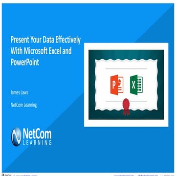 Webinar - Present Your Data Effectively With Microsoft Excel and ...